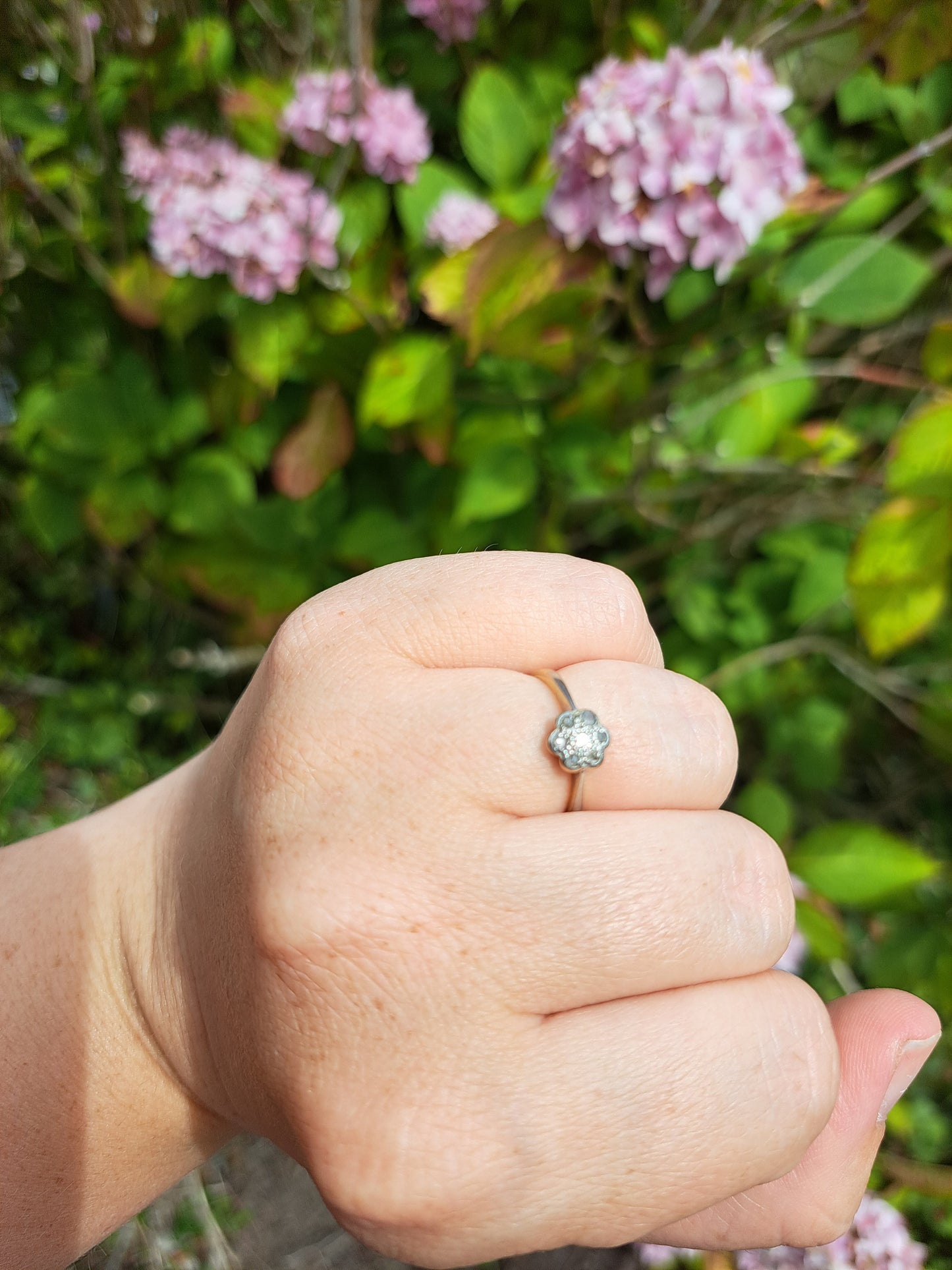 Antique Diamond Daisy Cluster